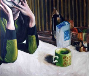 Le petit déjeuner, Huile sur toile, 160x170cm, 1997