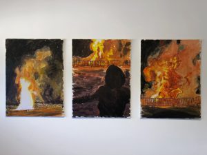 Série le feu, Acrylique sur toile, 2018